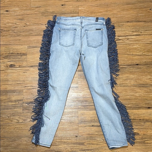 7 for all Mankind- Skinny ankle fringe jeans- 25 - Picture 3 of 6
